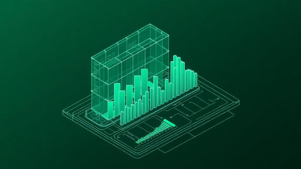 3D-modell integrerad med datavisualisering och BI-dashboards