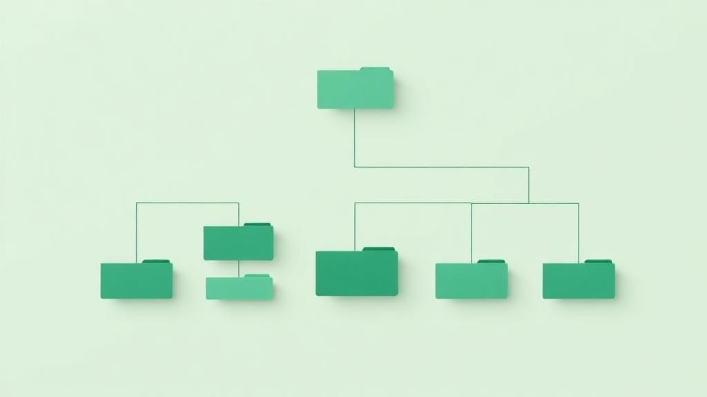 Strukturerad mappvy som symboliserar ordning i projektfiler