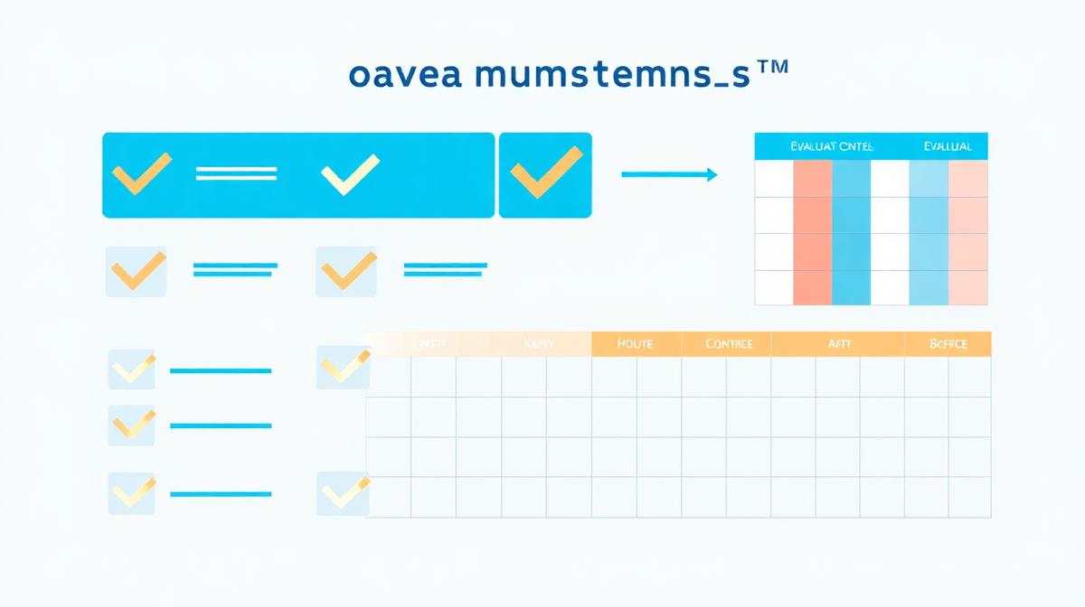 Abstrakt upphandlingsvisualisering med checklistor och utvärderingsmatriser